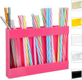 RBACTYES Hot Pink Acrylic Straw Holder, Cabinet Door Mounted Organizer
